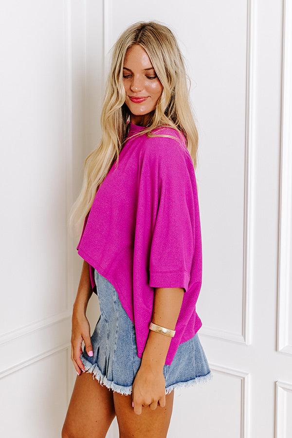 One Way Ticket Shift Top in Berry