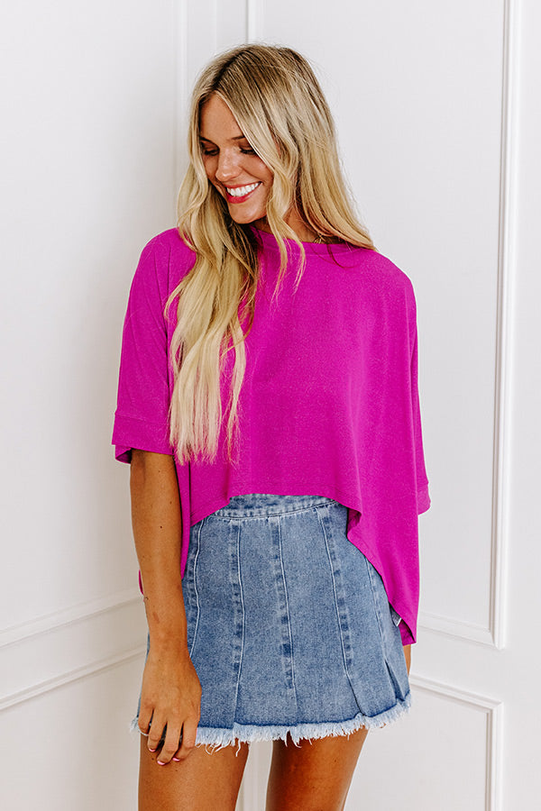 One Way Ticket Shift Top in Berry