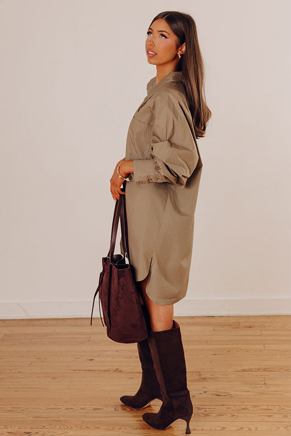 Major Icon Tunic Dress In Sage Image - 2