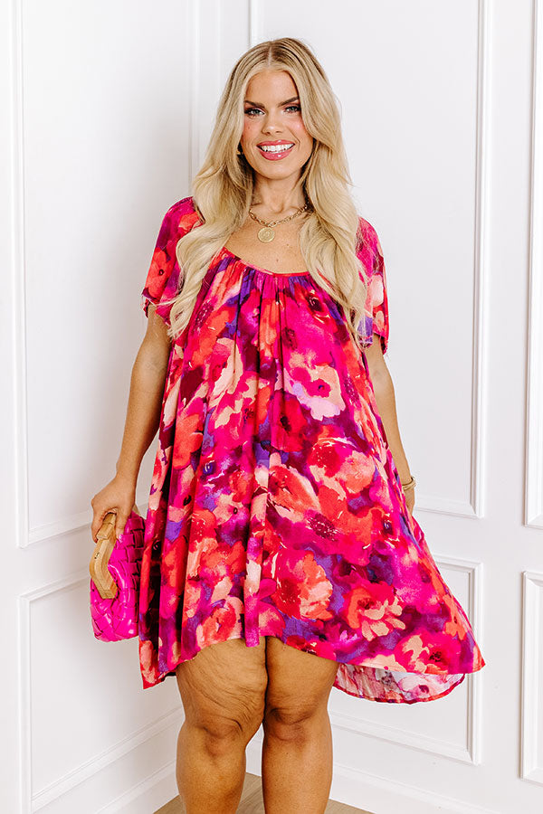 Southern Flair Floral Mini Dress Curves