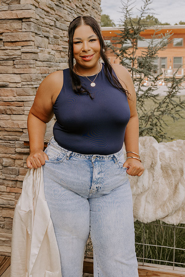 Big Goals Bodysuit In Navy Curves