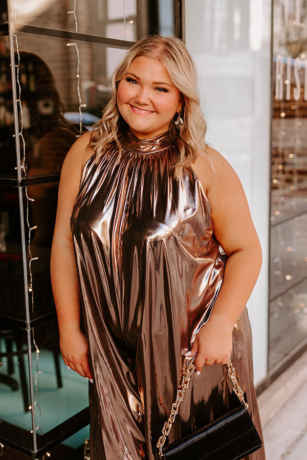 Amazing Views Metallic Jumpsuit Curves