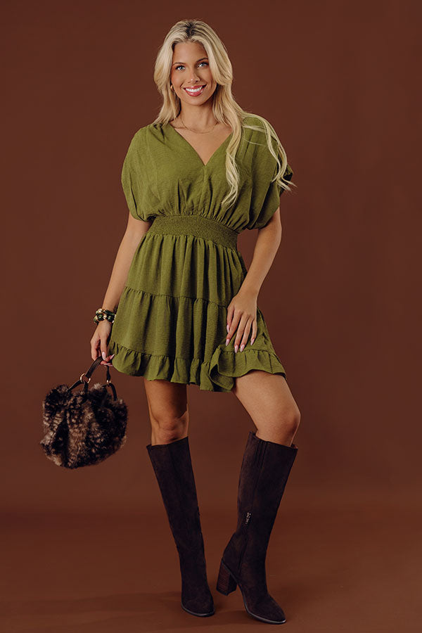 Lucky And Lovely Dress In Olive Image - 1