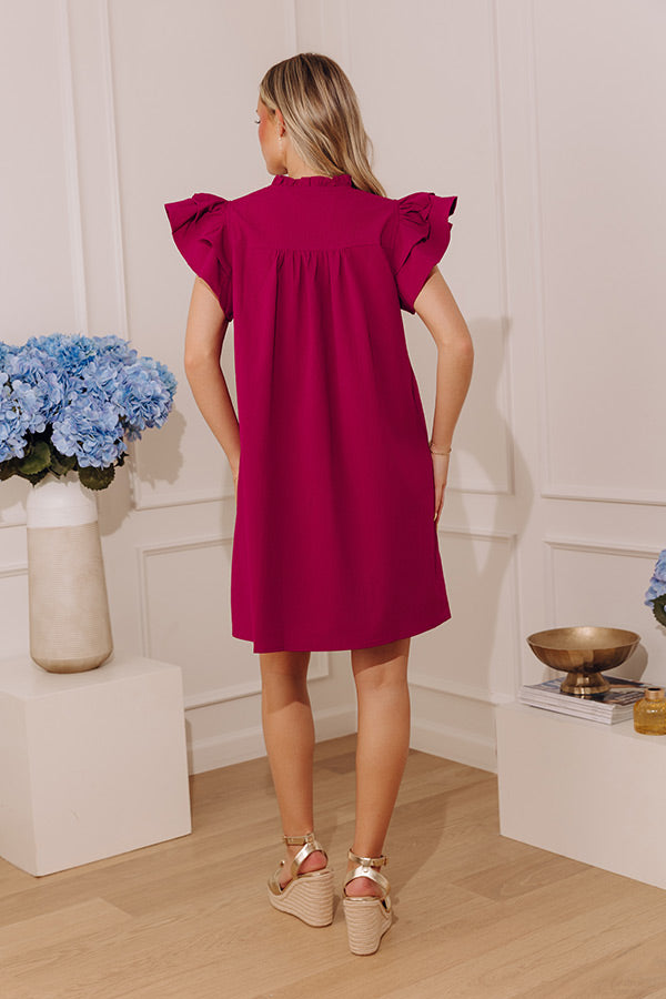 Town Square Kisses Shift Dress In Orchid Image - 2