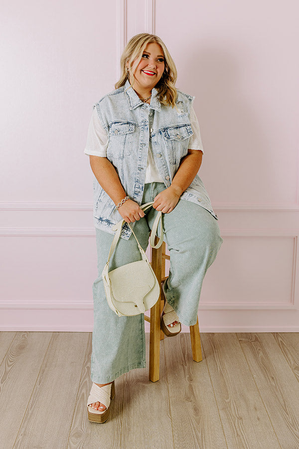 Risen The Addison Distressed Denim Vest Curves