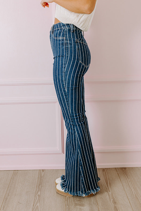 The Stevie High Waist Stripe Flare