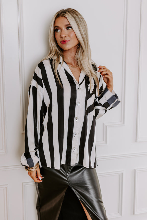 Fiercely Loved Stripe Button Up