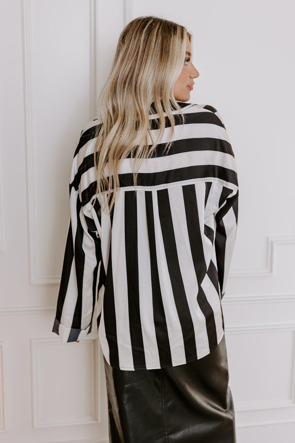 Fiercely Loved Stripe Button Up