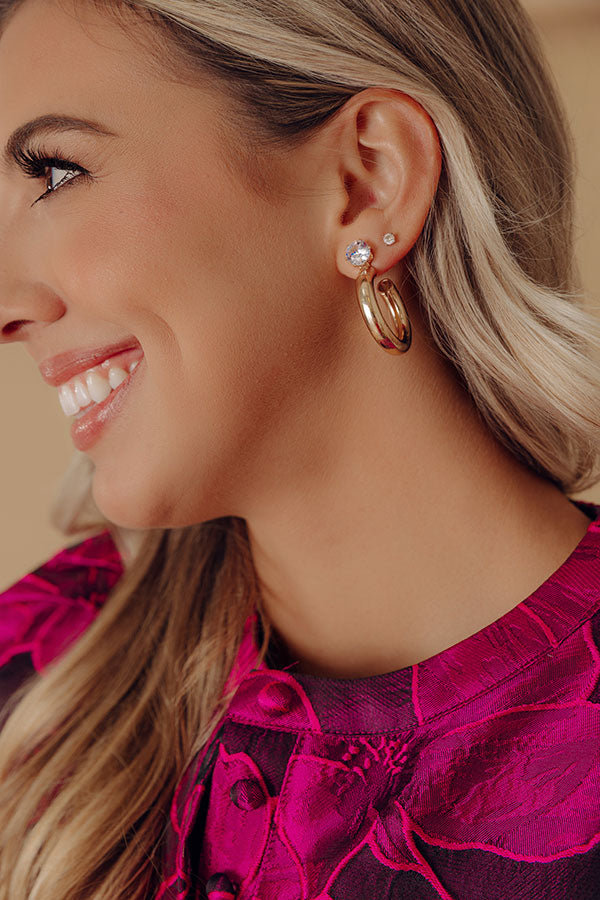 Cocktail Club Hoop Earrings Image - 1