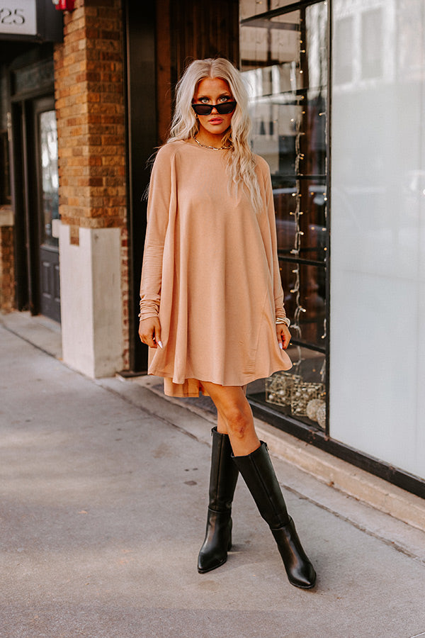 New Chapter Tunic Dress In Iced Latte