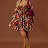 Gentle Heart Floral Smocked Dress in Black Image - 1