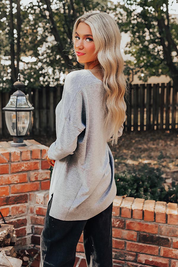 Fall Latte Shift Sweater in Grey   