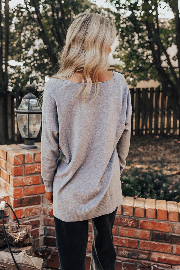 Fall Latte Shift Sweater in Grey   