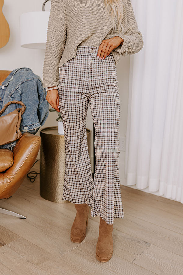 The Vesca High Waist Plaid Flare