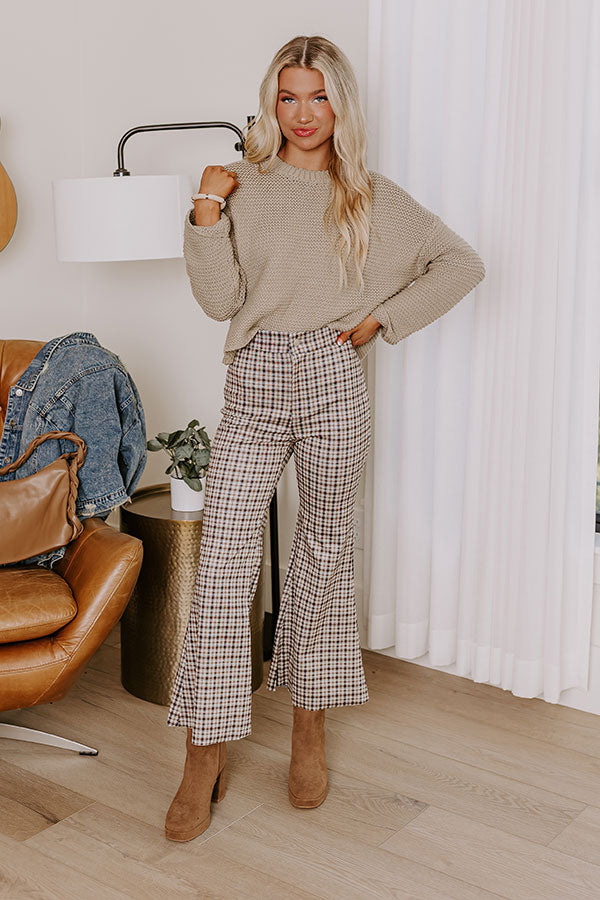 The Vesca High Waist Plaid Flare