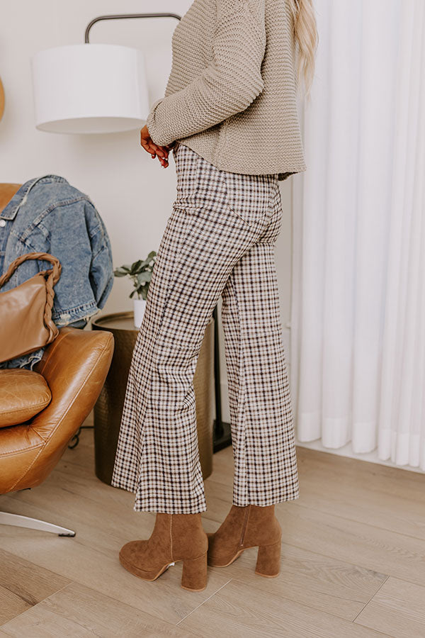 The Vesca High Waist Plaid Flare