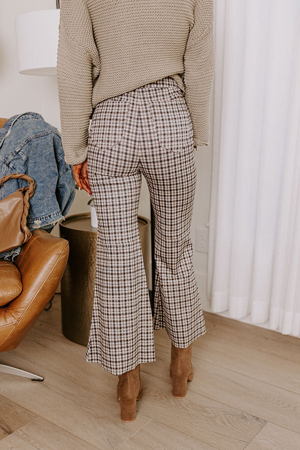 The Vesca High Waist Plaid Flare