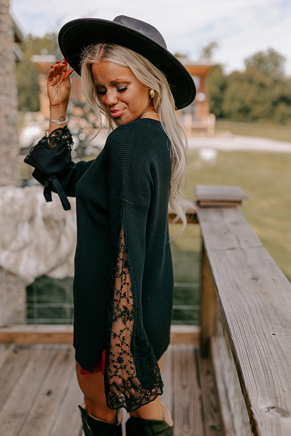 Fall Mixer Lace Sweater Top