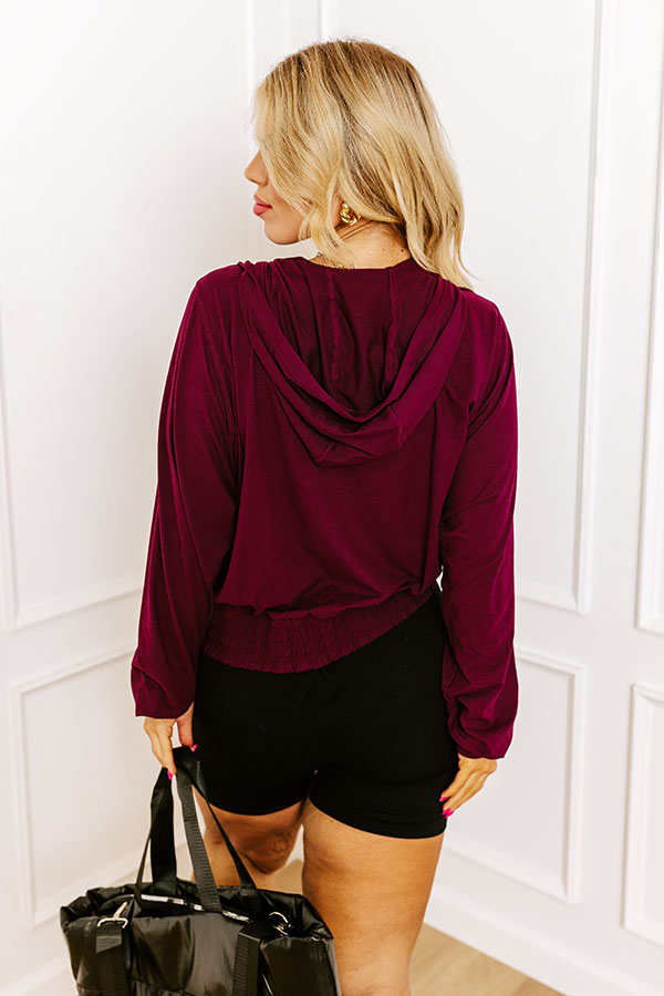 Daily Dedication Butter Soft Hoodie In Royal Plum Curves