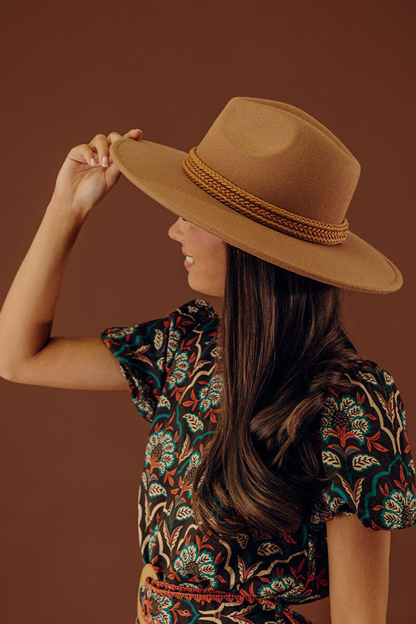 Front Porch Swinging Felt Fedora in Iced Mocha Image - 1