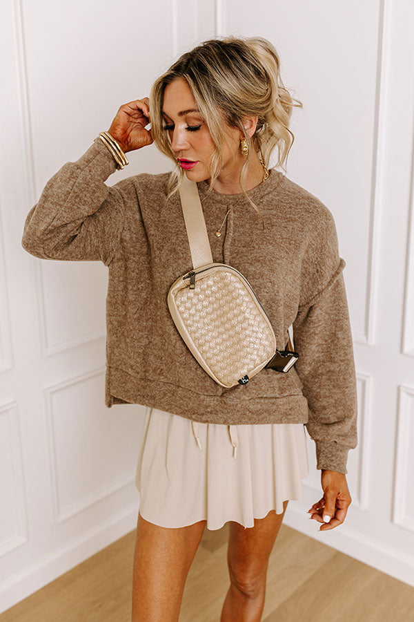 Cozy Daydream Ultra Soft Sweater In Taupe