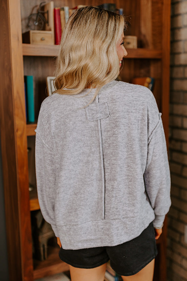 Cozy Daydream Ultra Soft Sweater In Grey