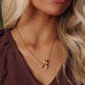 Composed Charm Necklace In Gold Image - 1