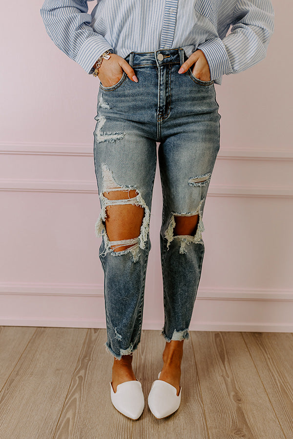 Risen The Maya High Waist Distressed Jean