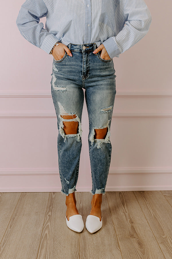 Risen The Maya High Waist Distressed Jean