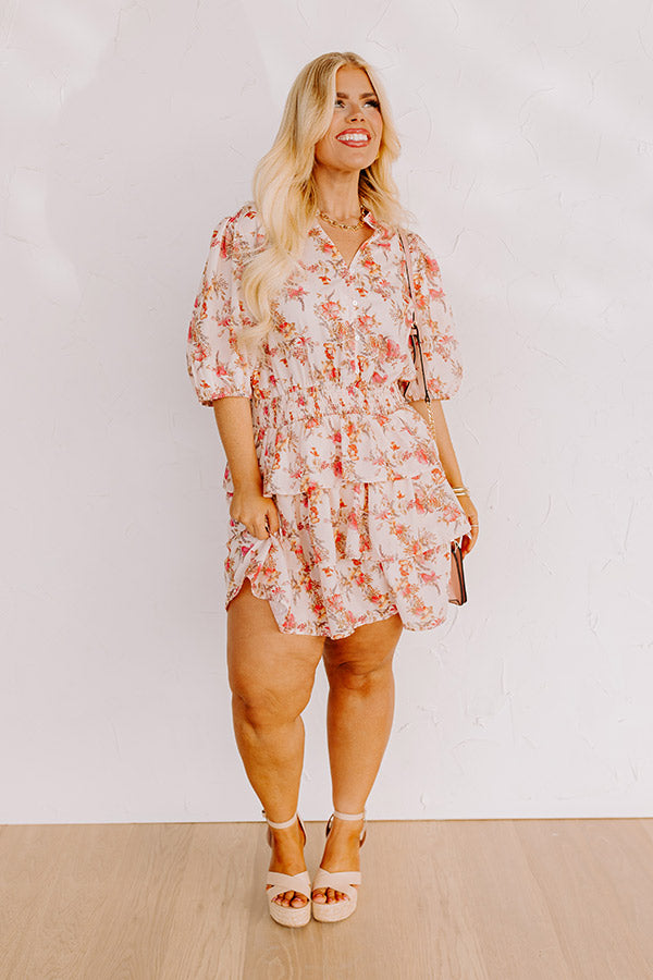 Feel The Romance Floral Mini Dress Curves