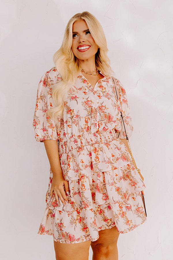 Feel The Romance Floral Mini Dress Curves