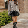 Fate Would Have It High Waist Faux Leather Shorts in Black Image - 1