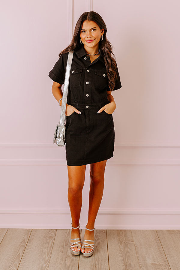 Bring On The Weekend Denim Dress In Black Impressions Online Boutique Bring On The Weekend Denim Dress In Black Impressions Online Boutique