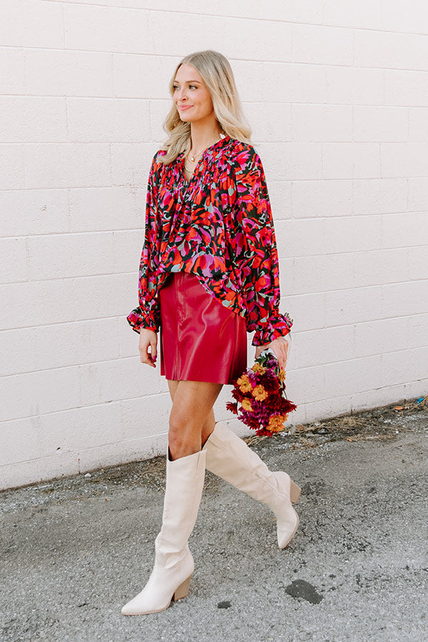 Sangria Toast Shift Top