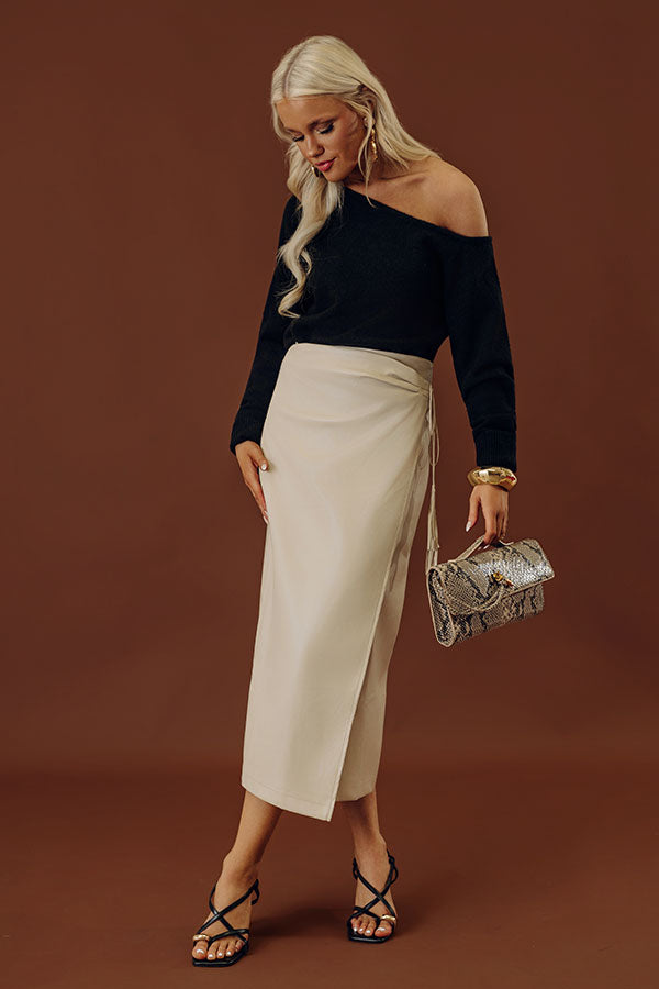 Moment Of Inspiration Faux Leather Skirt Image - 1
