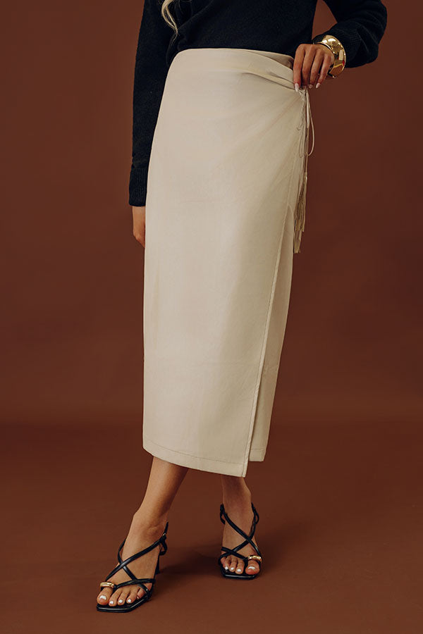 Moment Of Inspiration Faux Leather Skirt Image - 2