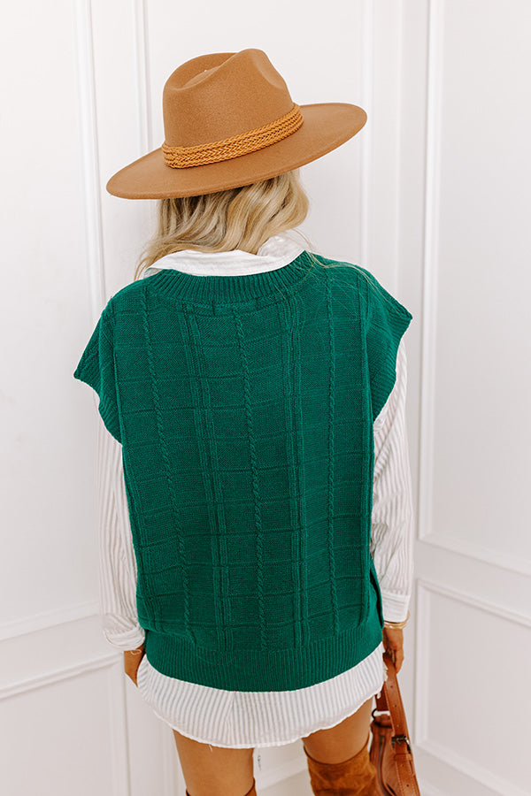 Venice Vision Sweater Top In Hunter Green