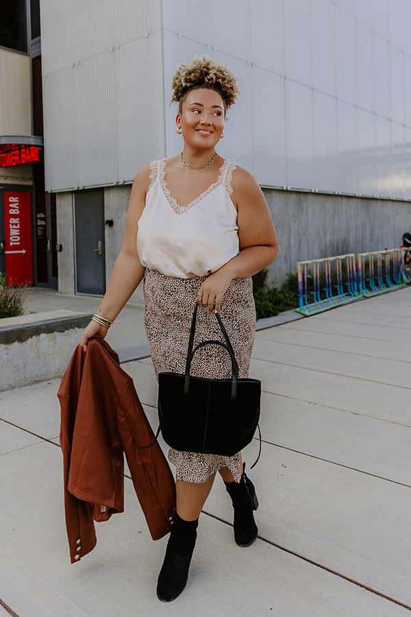 Sweet Perspective Satin Tank Curves