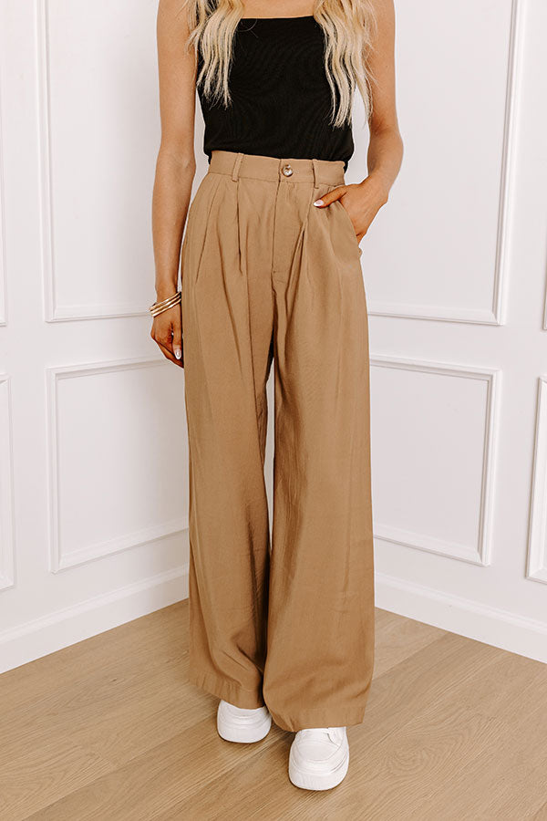 The Donatella High Waist Trousers In Khaki