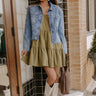 Sharp Witted Mini Dress in Sage Image - 1