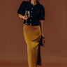Balcony Brunch High Waist Satin Skirt Image - 1