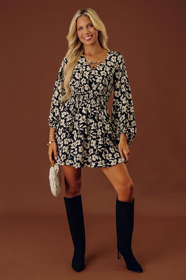 Endless Sophistication Floral Mini Dress Image - 1
