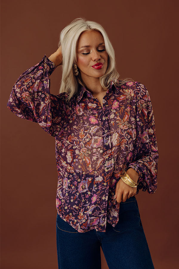 Fabulous Approach Floral Button Up Image - 2