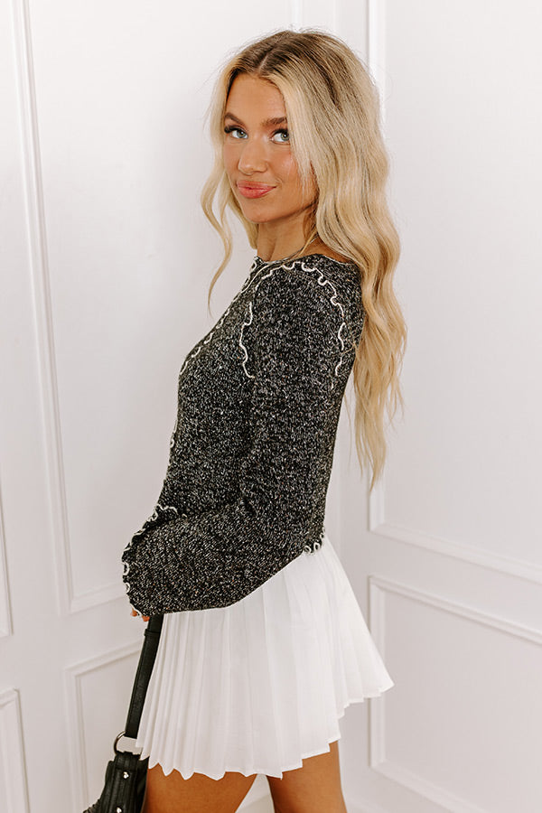 Moving Too Fast Knit Top In Black