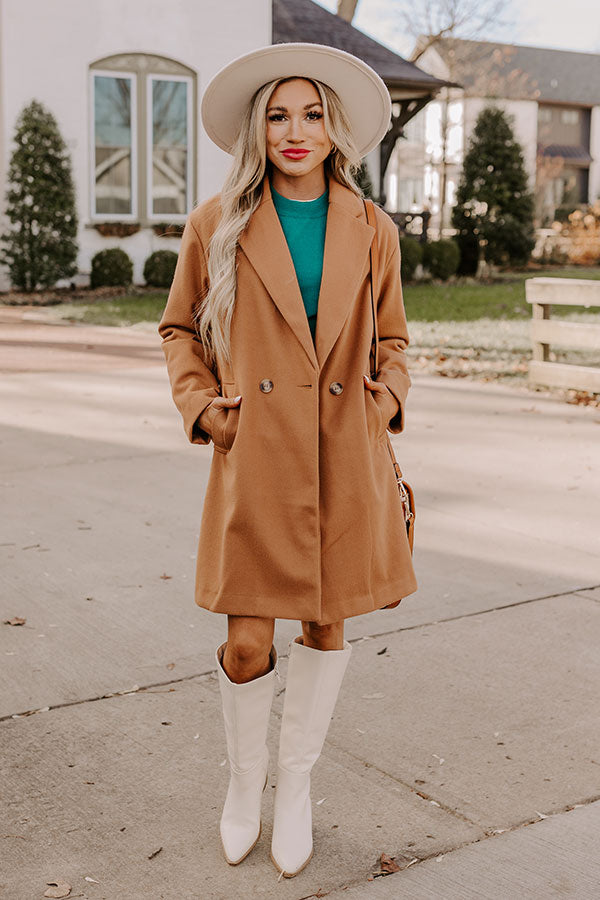 Autumn Treasure Coat In Iced Mocha