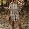 Touch Of Fall Plaid Tunic Dress In Cream Image - 1