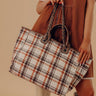 Wintry Dreams Plaid Tote in Chocolate Image - 1