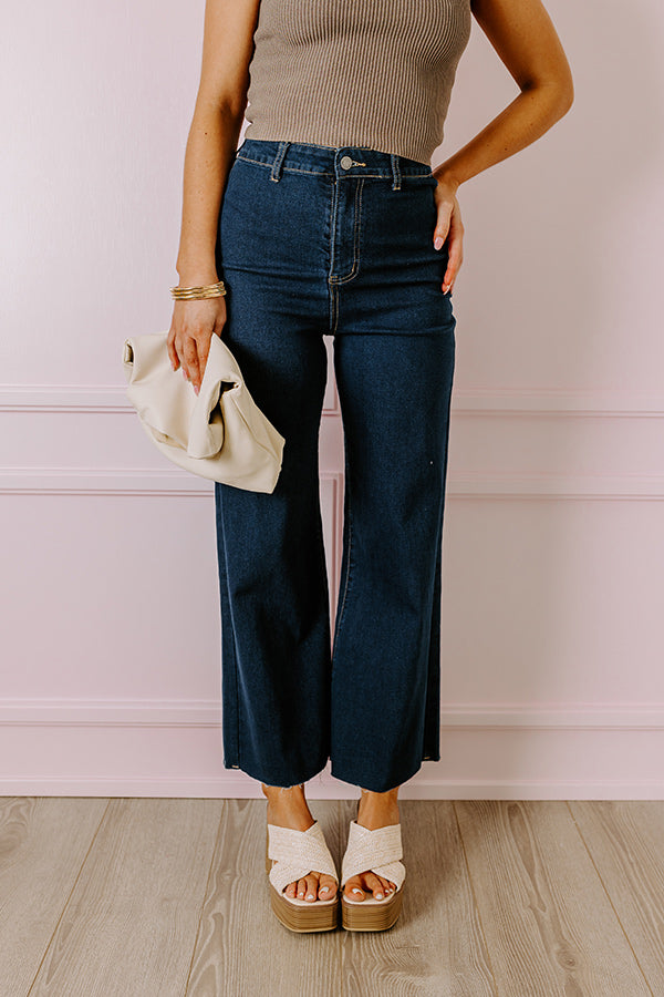 The Adriana High Waist Wide Leg Jean in Dark Wash