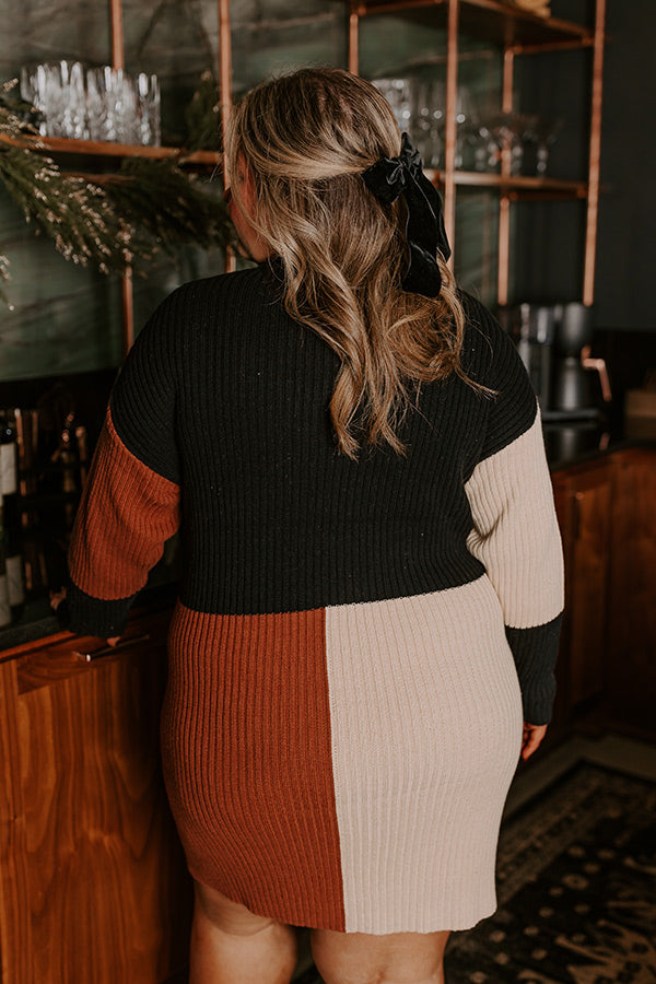 Cozier Than Most Colorblock Sweater Dress Curves