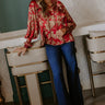 Set The Show Off Satin Ruffle Top Image - 1